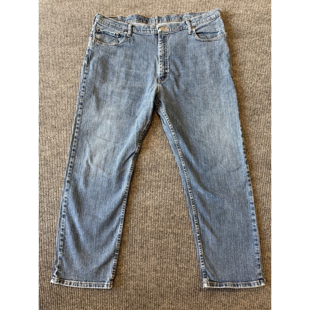 Wrangler Mens Blue Jeans Regular Fit 96CFWSW Flex Waist Straight Men 42x30 Pants